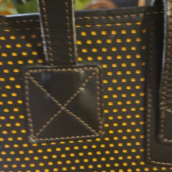 Dooney & Bourke Black and Gold Tote - Picture 7 of 14